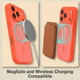 thumbnail image 4 of Vena For Apple iPhone 17 Pro Case Magsafe, Magnetic Ring Shockproof Translucent Back Slim Protective Phone Case, Orange, 4 of 7