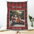 thumbnail image 4 of Woven Blanket Throw Personalized Photo Blanket Woven Customized Gifts for Family Friends Co-Workers on Birthday Anniversary Christmas Soft and Lightweight Blanket Woven with Fringe Blankets, 4 of 5