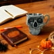 thumbnail image 5 of Taza de café con calavera y platillo, taza de té de porcelana gótica, taza de café con calavera adornada, divertida taza de té de cerámica, taza de cabeza de hueso diabólica, taza de calavera, 5 of 6