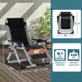 thumbnail image 3 of NAIZEA Zero Gravity Chair, Removable Soft Cushion, Headrest and Cup Holder, Folding Adjustable Lying Chair, 440 lbs, 3 of 8