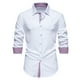 thumbnail image 2 of pstuiky camisas de manga larga para hombre, Camisa vaquera informal de manga larga con cuello abatible y bolsillo abotonado para hombre camisetas de hombre xxl, 2 of 9