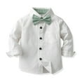 thumbnail image 5 of Godderr Baby Kids Boys Dress Shirt Outfit Sets Toddler Dress Shirt with Bowtie + Suspender Pants Outfit Sets Gentleman Wedding 3PCS Set for 6 Months-12 Years, 5 of 9