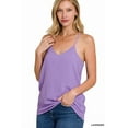 thumbnail image 3 of Zenana Women's Adjustable Spaghetti Strap V-Neck Chiffon Camisole Flowy Tank Top Blouse, 3 of 6