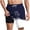 Navy, variant on Iyufng Mens Double Layer Lining Shorts Summer Fashion Printed Beach Shorts with Pockets , Elastic Waistband, Drawstring