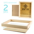 thumbnail image 4 of Wooden Picture Frames 8x10 Inch with Real Glass - Set of 2-100% eco Unfinished Wood - Thick Borders - Natural Wood Color for Wall mounting and Tabletop Photo Frame, 4 of 5