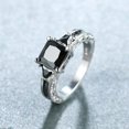 thumbnail image 4 of Kripyery Women Ring Cubic Zirconia Europe And America Hollow Out Vintage Geometric Decoration Shining Lady Promise Wedding Band Ring Jewelry Accessory, 4 of 8