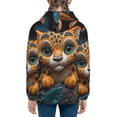 thumbnail image 6 of Sikiie Playful Leopard Art Zip Up Hoodie Teenage, hoodies for Teenage, Zipper Sweatshirt Jacket for Daily, Traveling-Small, 6 of 6