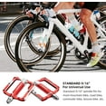 thumbnail image 3 of ROCKBROS Mountain Bike Pedals,Bicycle MTB Flat Pedals,9/16" Red Carbon Fiber Sealed Bearing, 3 of 6