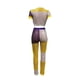 thumbnail image 4 of VISgogo, camisetas y pantalones de manga corta tejidos para mujer, ropa de verano con vendaje frontal en la cintura elástica a juego de colores VISgogo moda, 4 of 5