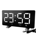 thumbnail image 1 of Reloj de mesa digital Radio FM Modo de repetición Dormitorio Hotel Pantalla LED Reloj despertador con puerto USB, Pantalla blanca Methold EL3017-01B, 1 of 2