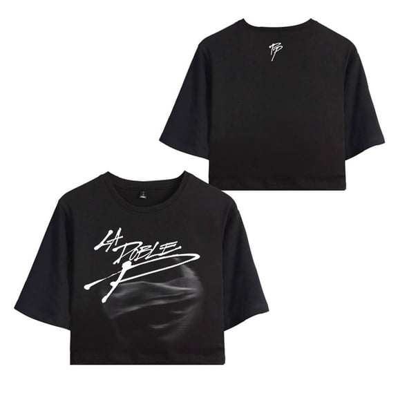 Peso Pluma Merch Mask T-Shirt For Women&Girls Midriff Short Sleeve Summer Fashion Vest Tee