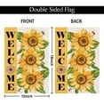 thumbnail image 2 of Sunflower Garden Flag 12x18 Double Sided, Watercolor Bee Sunflower Welcome Flag, Summer Fall Seasonal Holiday Party Yard Farmhouse Outdoor Decoration, 2 of 5