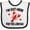 White and Black, variant on Inktastic Just Here for the Lobster Boys or Girls Baby Bib