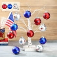 thumbnail image 2 of JoyMoreHome 12pcs Patriotic Ball Shape Ornament, American Flag Hanging, USA Independence Day Fourth of July Party Decor, Holiday Wedding Decorations, 2 of 6