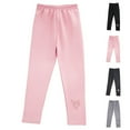 thumbnail image 4 of Gpaecead Toddler Girls Fleece Lined Leggings Baby Kids Cotton Winter Warm Thick Velvet Knit Tights Thermal Pant Trouser 1-13Years Pink, 4 of 4