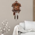 deevoka Wooden Retro Cuckoo Clock, Birdhouse Antique Quartz Battery