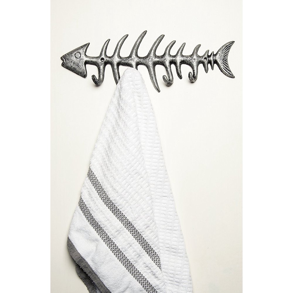 Decorative Fish Bones Wall Mount Towel Rack by Comfify Stylish Cast