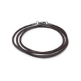 thumbnail image 2 of Chocolate Brown Leather Necklace Cord (2mm) with Stainless Steel Clasps, 2 of 3