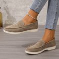 thumbnail image 6 of CQONEPT Women's Comfortable Loafers Casual Round Toe Driving Flats Soft Walking Shoes Women Slip On Loafers,Comfortable & Light-Weight Size 6.5 Brown, 6 of 7