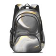 thumbnail image 2 of Black White and Gold Marble Backpack for School,Cute School Bag,Schoolbag with Adjustable Shoulder Straps & Padded Back,16.9 Inch, 2 of 5