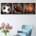 thumbnail image 2 of wall26 3 Panel Canvas Wall Art Ball Games Pictures Home Wall Decorations for Bedroom Living Room Paintings Canvas Prints Framed - 16"x16"x3 Panels, 2 of 4