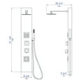 thumbnail image 2 of ALFI brand ABSP65B Black Aluminum Shower Panel with 2 Body Sprays and Rain Shower Head, 2 of 10