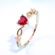 thumbnail image 2 of Anillo de corazón sencillo Huitan para mujer, bonitos anillos de dedo para mujer, regalo de cumpleaños romántico para novia, joyería de piedra de circón a la moda Dengxun unisex, 2 of 2