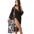 thumbnail image 5 of Minnieouse Vestido veraniego de poliéster con abertura frontal de encaje para mujer, traje de baño para caminar en la playa para mujer, vestido Vestidos Negro, 5 of 5