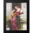 thumbnail image 2 of Noches, Fernando 11x14 Black Modern Framed Museum Art Print Titled - A Girl with Guitar, 2 of 5