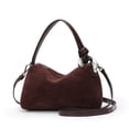 thumbnail image 6 of Genuine Leather Hobo Bag, Women's Suede Crescent Underarm Crossbody Shoulder Purse, 6 of 8