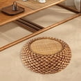 thumbnail image 4 of Tatami Floor Pillow Transpirable Redondo Hecho a mano Estilo chino Futon Café Cola Cojín de paja para sentarse, 4 of 8