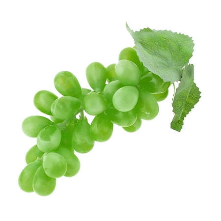 - Unique Bargains Emulational Green Leaves Soft Plastic Grapes Table Adornment