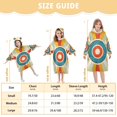 thumbnail image 4 of FORMRS Wearable Blanket Hoodie with Sleeves for Kids Cozy Flannel Sweatshirt, Colorful Circles, 4 of 7
