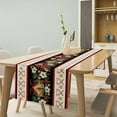 thumbnail image 5 of Christmas Table Runner Rural Farmhouse Winter Holiday Theme Art Printed Dinner Runner for Home Party Kitchen Dining Table Decor Fabric 1 Panel W13xL108in, 5 of 6
