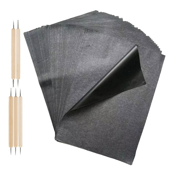 unbranded 55 Pcs Tracing Paper Transfer Copy Paper 29.70X21.00X0.10CM Black