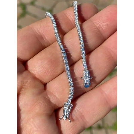 5Ct Round Cut Lab Created Diamond Women's Tennis Bracelet 14k White Gold Plated