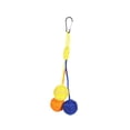 thumbnail image 4 of Juguete para gatos: Pelota de sisal, cuerda larga, juguete masticable, regalo para mascotas, hecho a mano, para jugar solo. amarillo naranja azul, 4 of 9