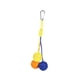 thumbnail image 4 of Juguete para gatos: Pelota de sisal, cuerda larga, juguete masticable, regalo para mascotas, hecho a mano, para jugar solo. amarillo naranja azul, 4 of 9