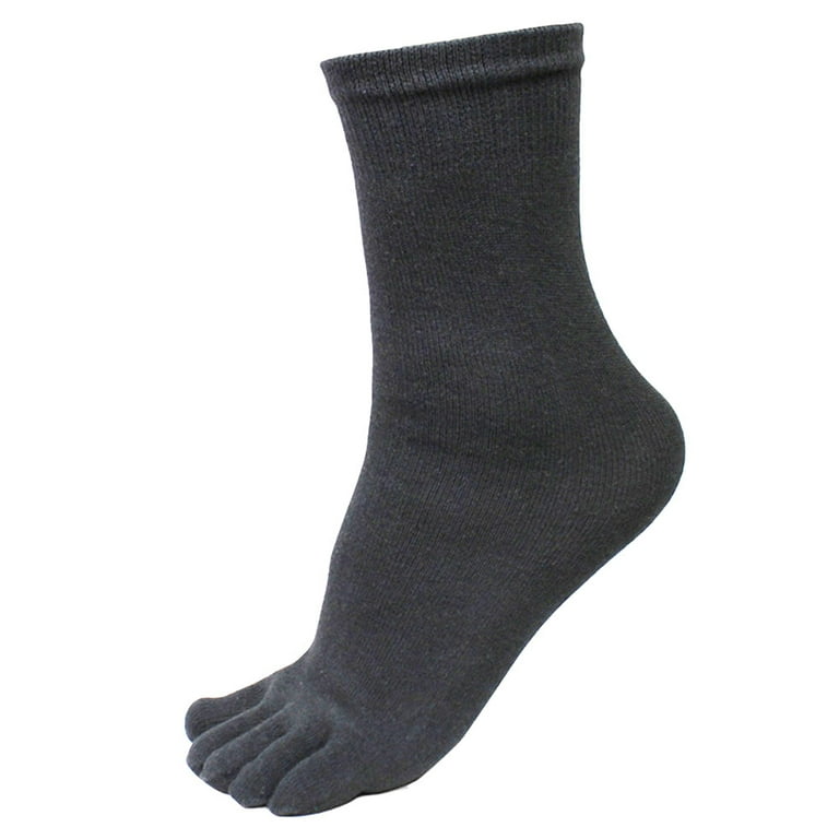 NARABB 5 Pairs Men Sports Running Five Finger Toe Socks Elastic Short Soild  Socks