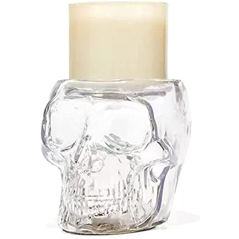 3 Wick Candle Holder Compatible With White Barn Bath Works Candles Light Up Skull Pedestal Com 3 Wick Candles Light Up Skull Pedestal, White Barn Light Up Candle Holder