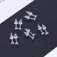 thumbnail image 3 of 100 Sets Plastic Earring Posts & Backs Hypoallergenic Clear Ear Stud Earrings, 3 of 5