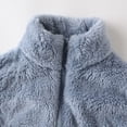 thumbnail image 3 of Defitshape Women's Fuzzy Vest Flannel Outwear Full Zip Winter Vest Soft Sleeveless Jacket Fall Basic Thick Spring Fashion Blue Small, 3 of 4