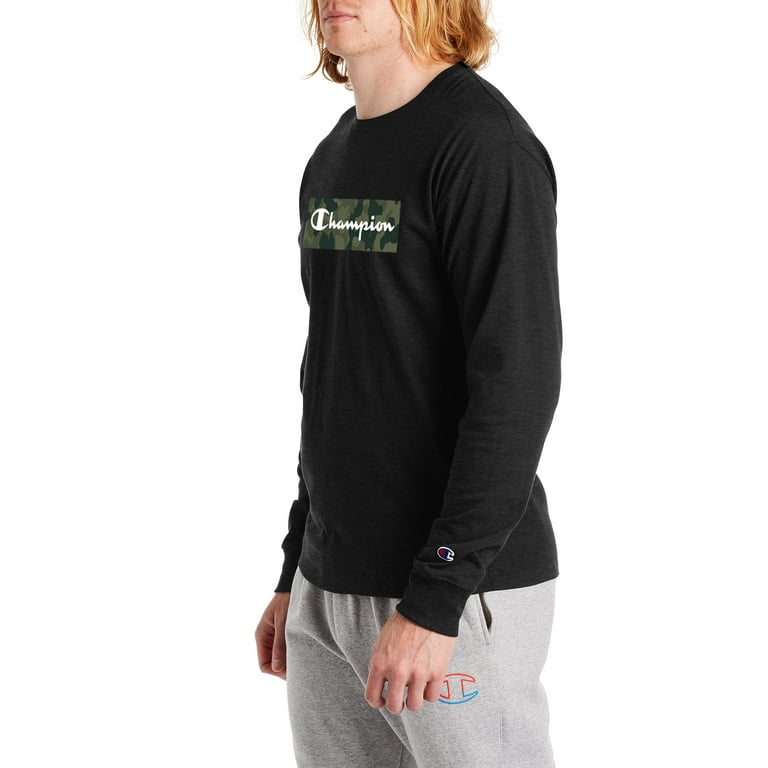 Champion long sleeve t shirt black hot sale