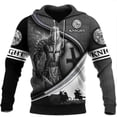 thumbnail image 2 of Sudadera con capucha vintage con estampado 3D de los Caballeros Templarios para hombre, ropa informal de gran tamaño, sudaderas con capucha, ropa para hombre, jerséis de manga larga, 2 of 5