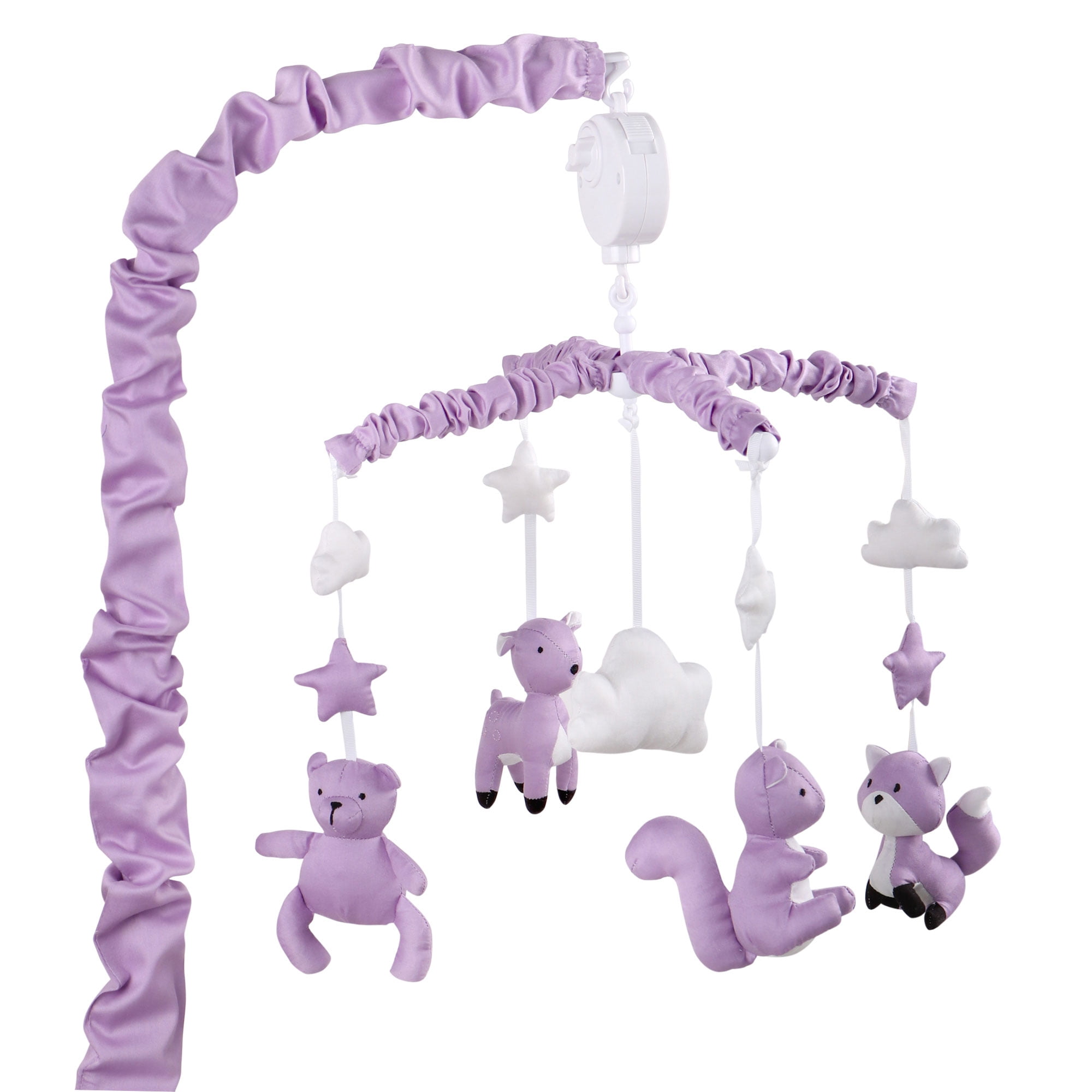 purple crib mobile