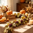 thumbnail image 7 of Autumn Simulated Fruit and Maple Leaf Vines, Artificial Fireplace Garland Decoration, Fall Harvest Hanging Vine for Home Wrapping Indoor Outdoor Wall Door Decor, Red, 7 of 7