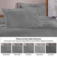 thumbnail image 3 of Superior 3-Piece Serenity Cotton Matelasse Gray Bedspread Set, King, 3 of 11