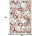 thumbnail image 2 of Moynesa 4'x6' Moroccan Machine Washable Rug,4X6FT Rugs for Living Room Non-Slip Bedroom Rug Vintage Trellis Rug Ultra-Thin Throw Distressed Large Carpet for Dining Room Office Orange, 2 of 7