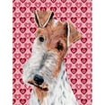thumbnail image 1 of Wire Fox Terrier Hearts and Love Flag Garden Size, 1 of 1