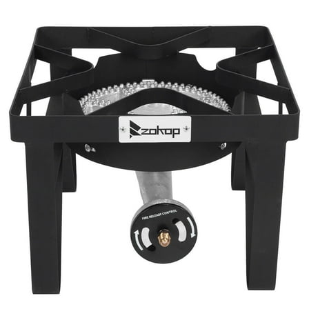 Zimtown 200,000 BTU Propane Square Single Burner 0-20 PSI Adjustable Regulator